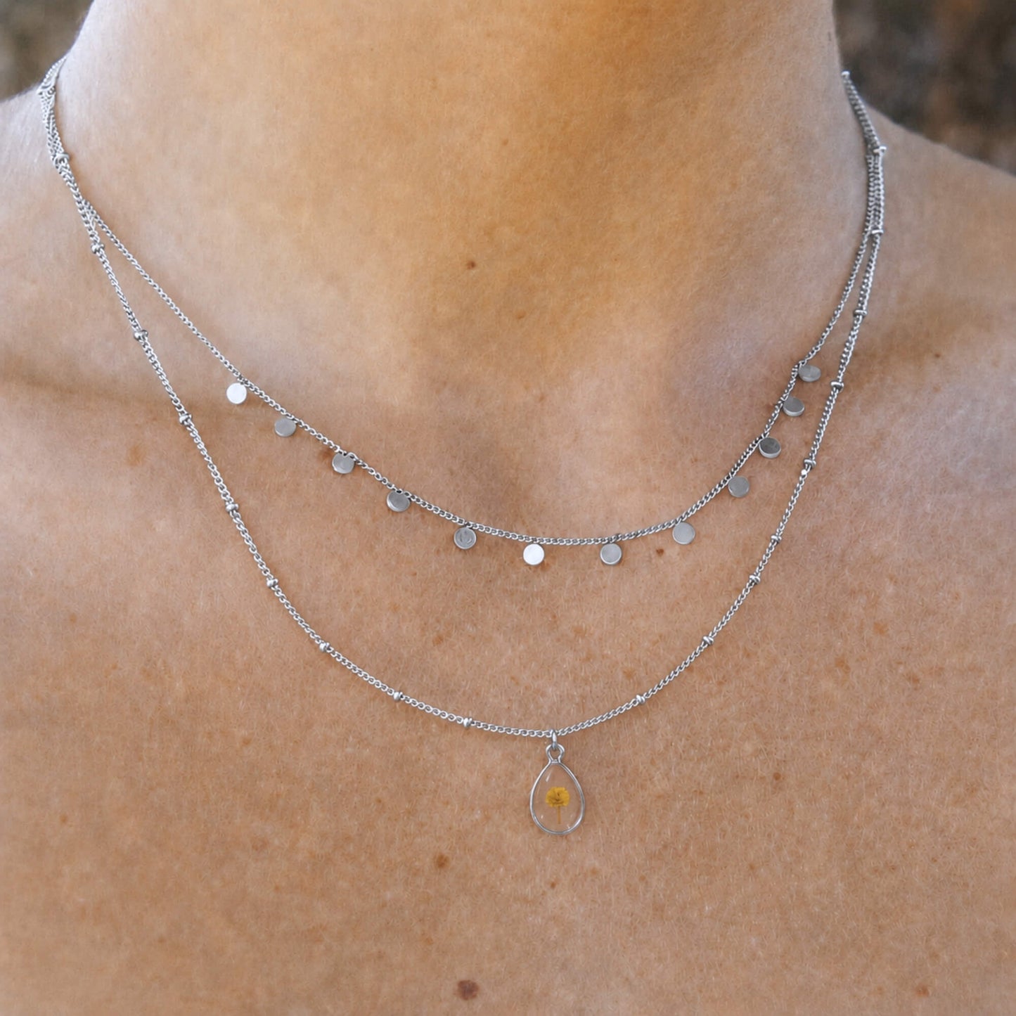 Wattle Necklace Polished Steel