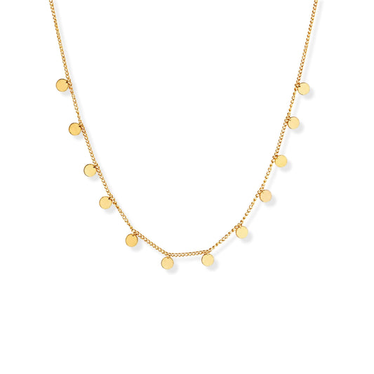 Coin Charm Necklace 18K Gold