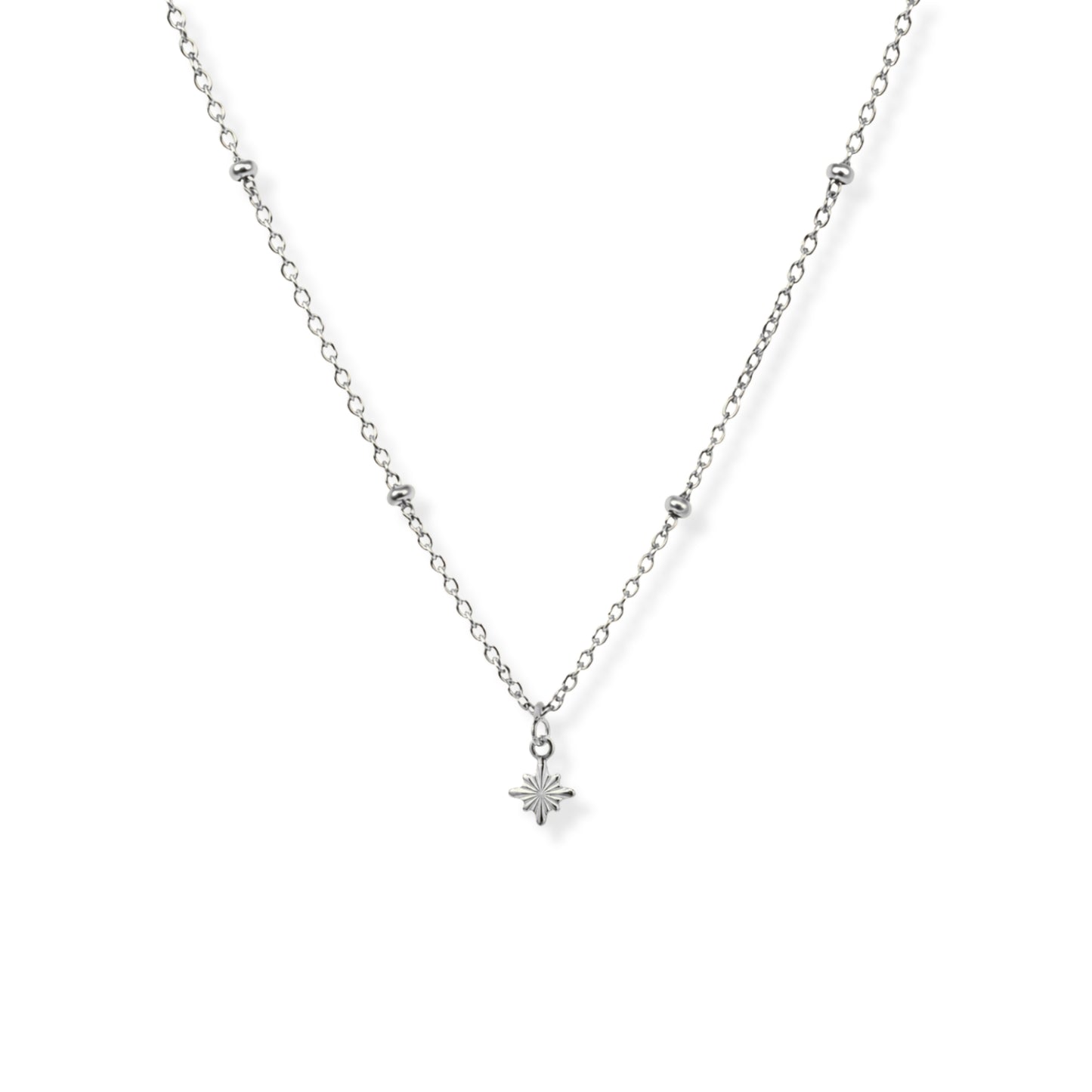Starburst Necklace Polished Steel