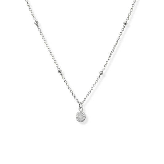 Sunburst Necklace Polished Steel