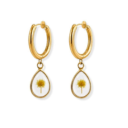 Wattle Clip-On Hoop Earrings 18K Gold