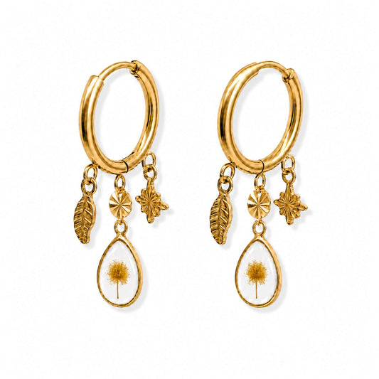 Wattle Statement Hoop Earrings 18K Gold