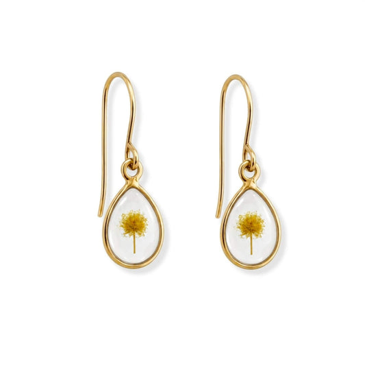 Wattle Drop Earrings 18K Gold