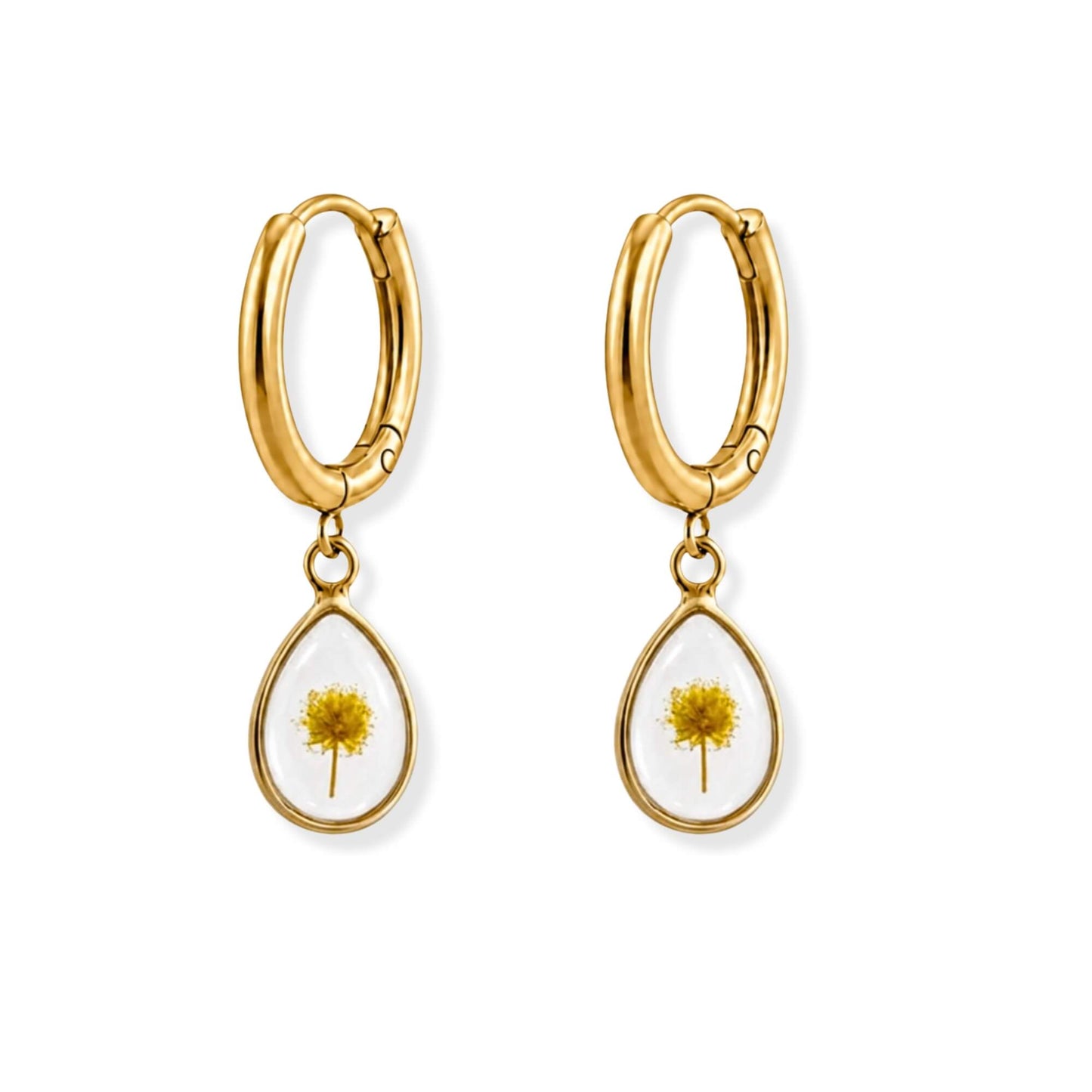 Wattle Hoop Earrings 18K Gold