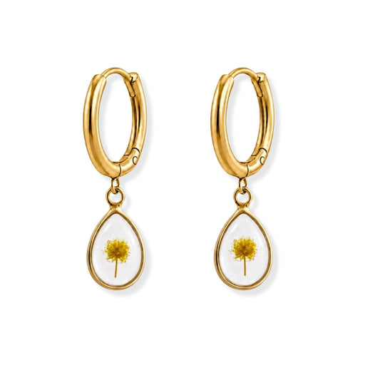 Wattle Hoop Earrings 18K Gold
