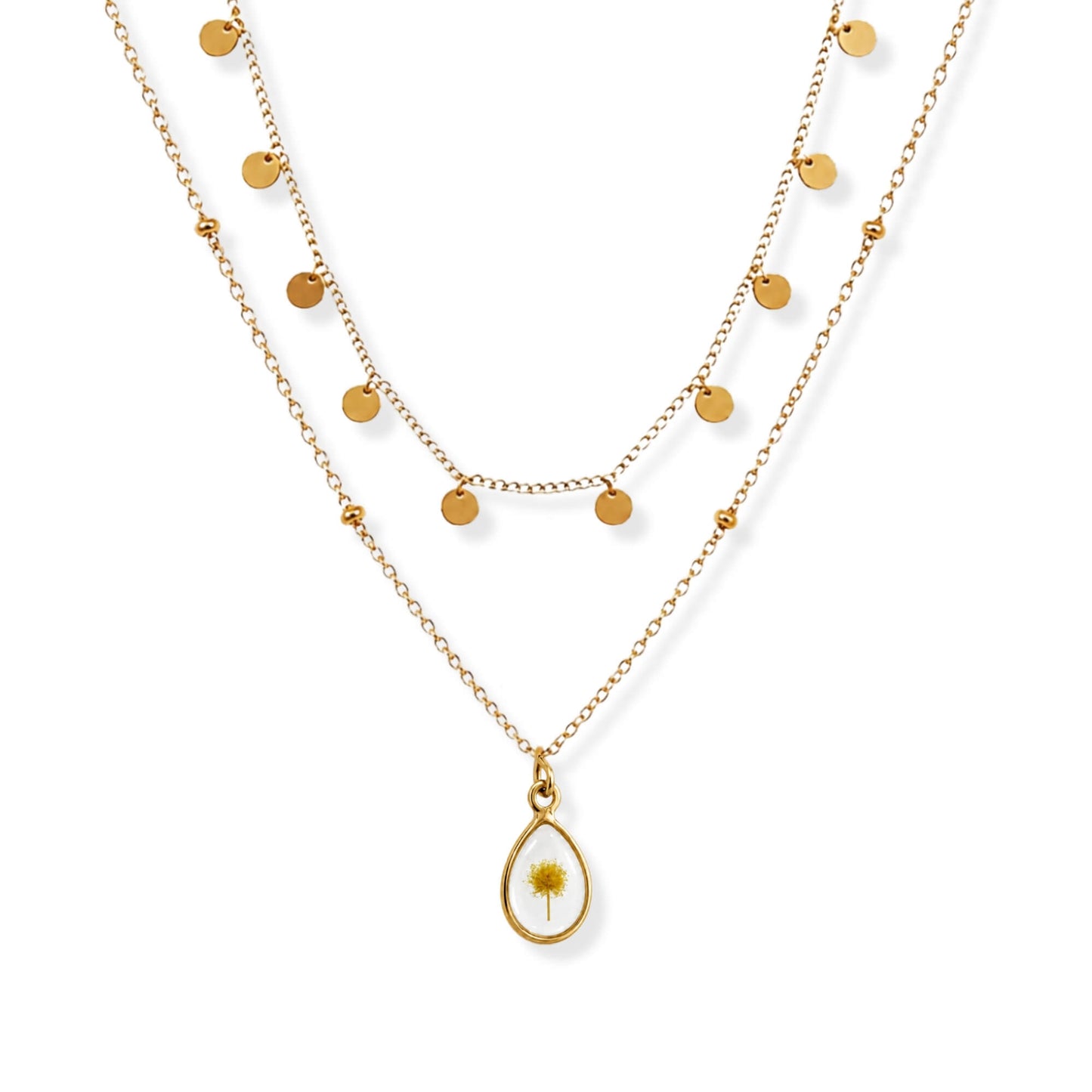 Wattle Necklace Set 18K Gold