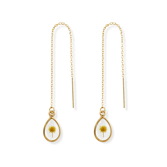 Wattle Threader Earrings 18K Gold